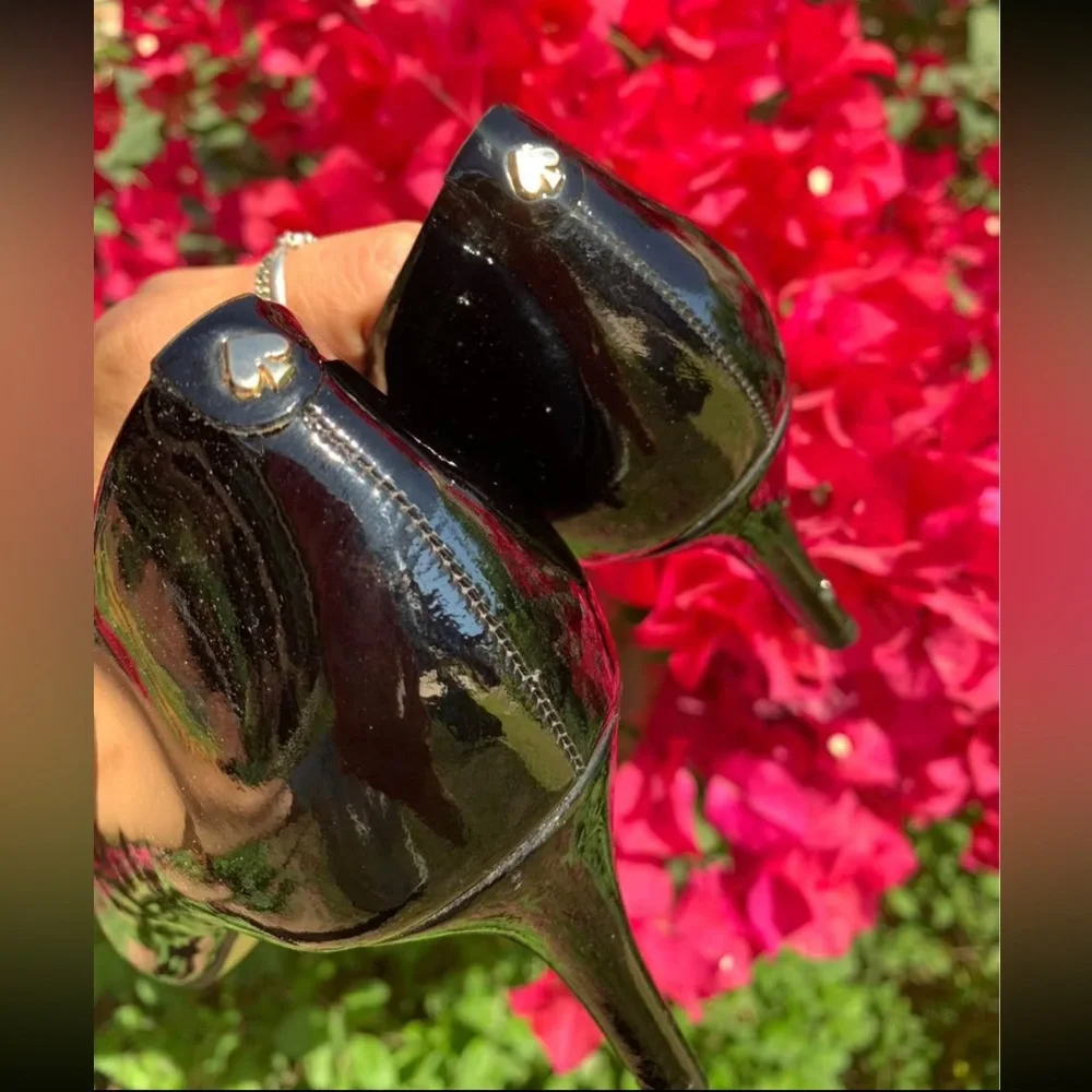 Kate Spade Black Patent Leather Heels size 8 - Picture 4 of 14